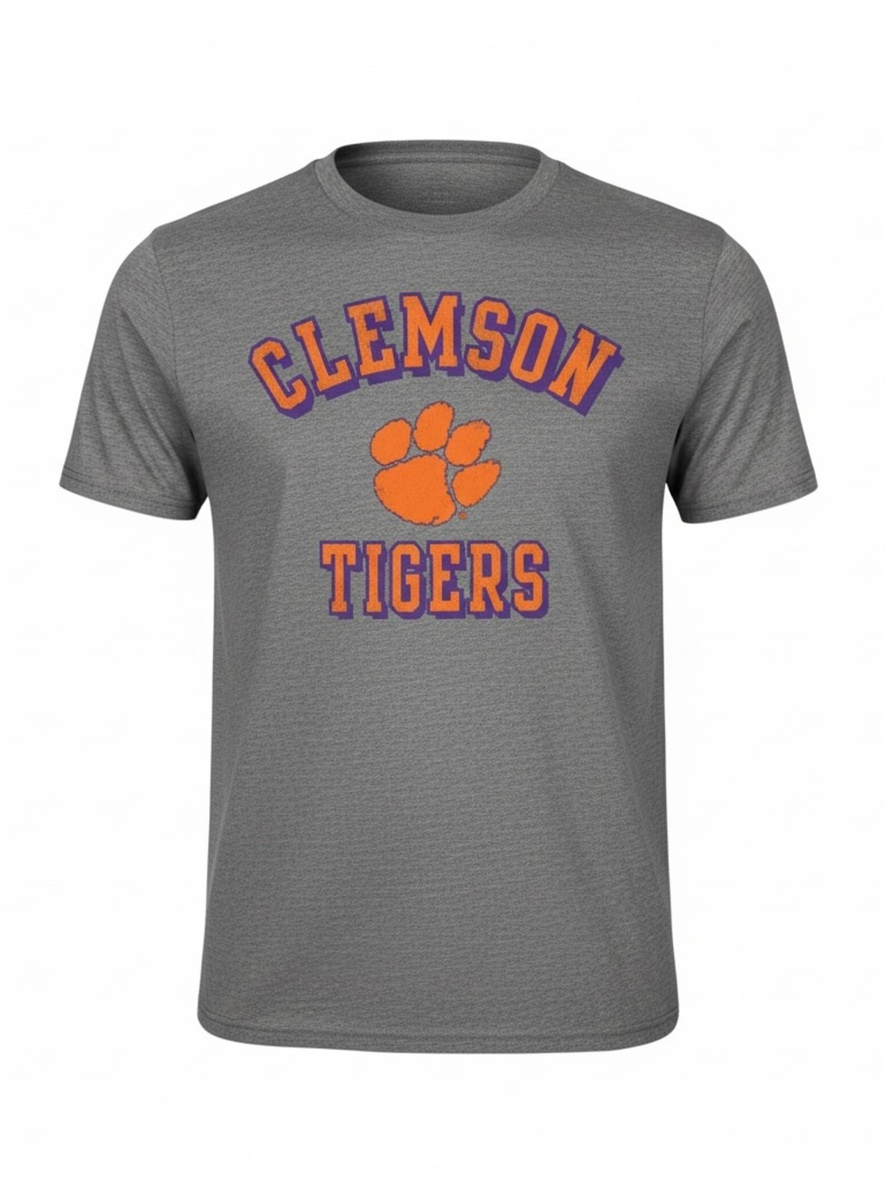 NWT League-Legacy Clemson Tigers Victory Falls Tri-Blend T-Shirt Grey Large L.